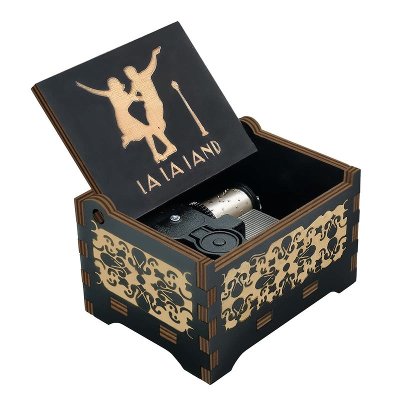 Sooharic La La Land Music Box Wind Up, 18 Note Mechanism Antique Carved Music Box (La La Land) - Image 2